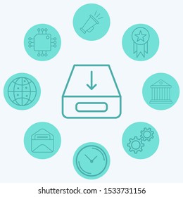 Inbox vector icon sign symbol
