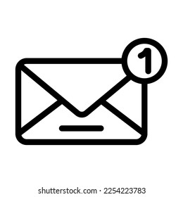 Diseño de icono de línea de vector de la bandeja de entrada
