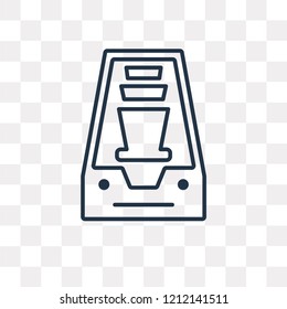 Inbox vector outline icon isolated on transparent background, high quality linear Inbox transparency concept can be used web and mobile