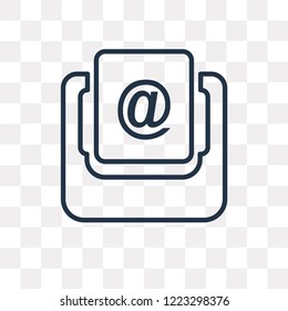 Inbox vector outline icon isolated on transparent background, high quality linear Inbox transparency concept can be used web and mobile