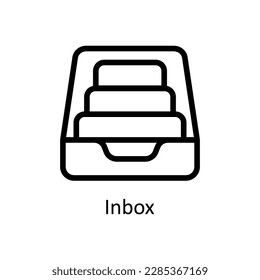Inbox Vector   outline Icons. Simple stock illustration stock