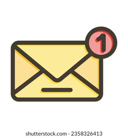 Inbox Vector Thick Line Filled Colors Icon For Personal And Commercial Use.
