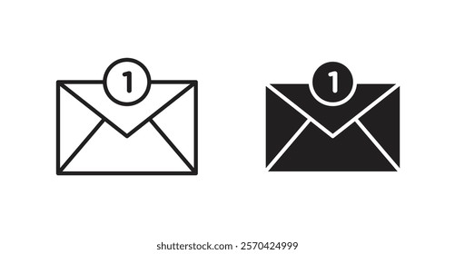 Inbox vector web icons set