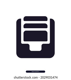 inbox_1 icon. Mobile Sign and symbol Vector icons. Simple set of outline symbols, graphic design elements. eps10