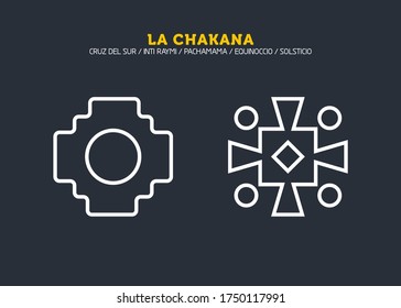 Inca Cross Chakana, Inti Raymi Ecuador, Peru emblematic symbol of an ancestral and cultural celebration of the Andean peoples for the winter solstice. Ethnic folk image. Tribe motif. Tribal. Pachamama