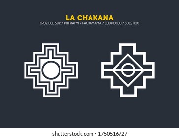 Inca Cross Chakana, Inti Raymi Ecuador, Peru emblematic symbol of an ancestral and cultural celebration of the Andean peoples for the winter solstice. Ethnic folk image. Tribe motif. Tribal. Pachamama