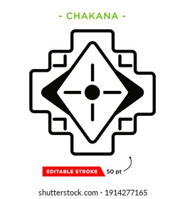 Inca Cross Chakana, Inti Raymi Ecuador, Peru emblematic symbol of an ancestral and cultural celebration of the Andean peoples for the winter solstice. Ethnic folk image. Tribe motif. Tribal. Pachamama