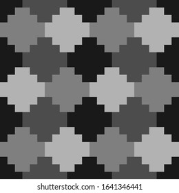 Inca crosses seamless pattern. Ethnic ornament. Folk background. Geometric wallpaper. Grid image. Tribal motif. Ancient mosaic. Digital paper, web design, textile print, abstract. Vector art