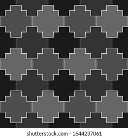 Inca cruza un patrón sin fisuras.Comodidad étnica. Fondo popular. Papel tapiz geométrico. Imagen de cuadrícula. Motivo tribal. Antiguo mosaico. Papel digital, diseño web, impresión textil, abstracto. Trabajo vectorial.