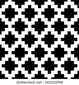 Inca crosses seamless pattern. Ethnic ornament. Folk background. Geometric wallpaper. Cross shapes image. Tribal motif. Ancient mosaic. Vector work. Digital paper, web design, textile print, abstract
