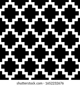 Inca cruza un patrón sin fisuras. Comodidad étnica. Fondo popular. Papel tapiz geométrico. Imagen de formas cruzadas. Motivo tribal. Antiguo mosaico. Papel digital, diseño web, impresión textil, abstracto. Vector