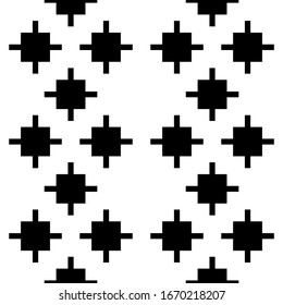 Inca crosses seamless pattern. Ethnic ornament. Folk background. Geometric wallpaper. Cross shapes image. Tribal motif. Ancient mosaic. Vector work. Digital paper, web design, textile print, abstract