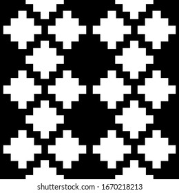 Inca crosses seamless pattern. Ethnic ornament. Folk background. Geometric wallpaper. Cross shapes image. Tribal motif. Ancient mosaic. Digital paper, web design, textile print, abstract. Vector art.