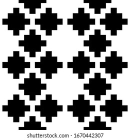 Inca crosses seamless pattern. Ethnic ornament. Folk background. Geometric wallpaper. Cross shapes image. Tribal motif. Ancient mosaic. Digital paper, web design, textile print, abstract. Vector art