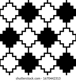 Inca crosses seamless pattern. Ethnic ornament. Folk background. Geometric wallpaper. Cross shapes image. Tribal motif. Ancient mosaic. Digital paper, web design, textile print, abstract. Vector work.