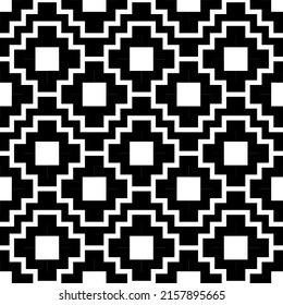 Inca cruza un patrón sin fisuras. Ornamento étnico. Fondo popular. Papel de escritorio geométrico. Imagen de cuadrícula. Motivo tribal. Mosaico antiguo. Papel digital, diseño web, impresión textil, abstracto. Obra vectorial.