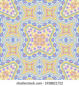 Inca endless pattern graphic design. Modern geometric background. Clothes print in ethnic style. Embroidery motifs in indonesian style.