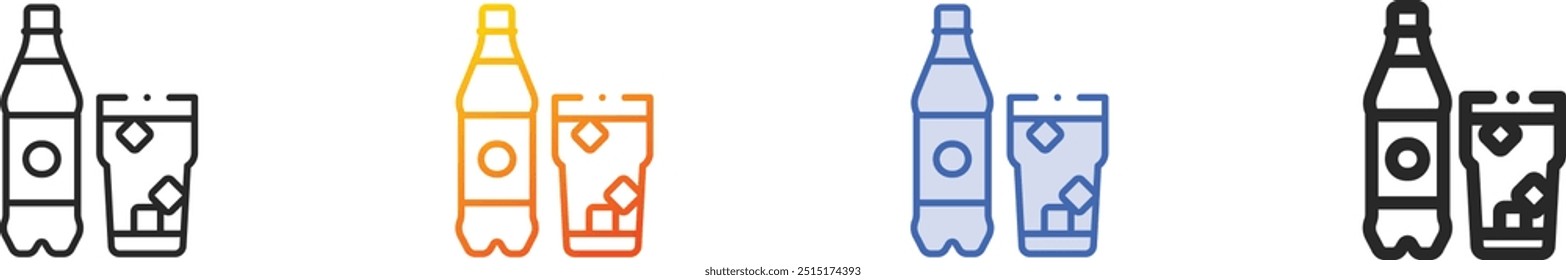 inca kola icon.Thin Linear, Gradient, Blue Stroke and bold Style Design Isolated On White Background