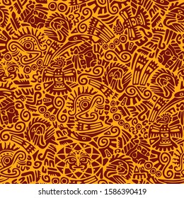 Inca traditional pattern. Seamless background 