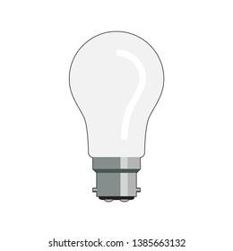 Incandescent Bayonet Light Bulb Vector