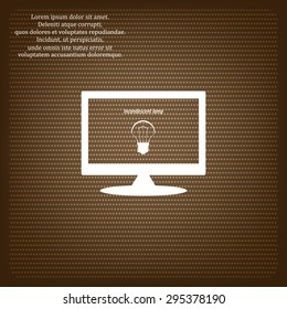 incandescent bulb icon on computer screen