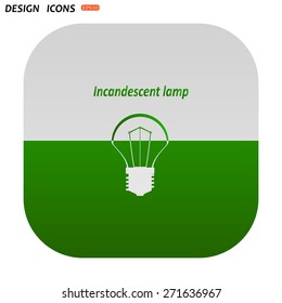 incandescent bulb. icon. vector design