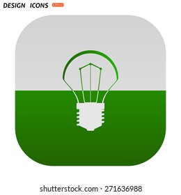 incandescent bulb. icon. vector design
