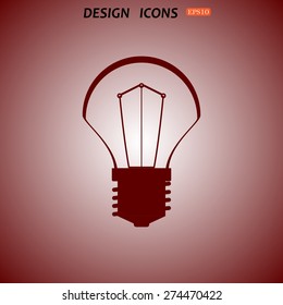incandescent bulb. icon. vector design