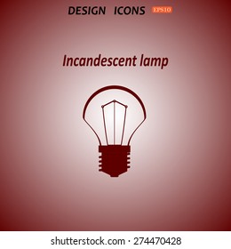 incandescent bulb. icon. vector design