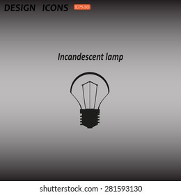 incandescent bulb. icon. vector design