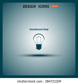 incandescent bulb. icon. vector design