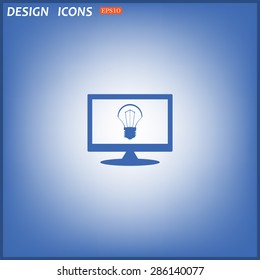 incandescent bulb. icon. vector design