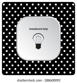 incandescent bulb. icon. vector design