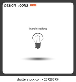 incandescent bulb. icon. vector design