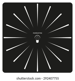 incandescent bulb. icon. vector design