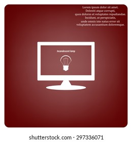 incandescent bulb. icon. vector design