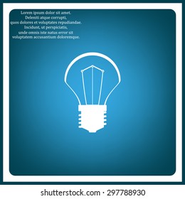 incandescent bulb. icon. vector design