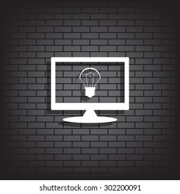 incandescent bulb. icon. vector design