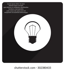 incandescent bulb. icon. vector design