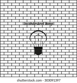 incandescent bulb. icon. vector design