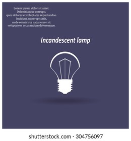 incandescent bulb. icon. vector design