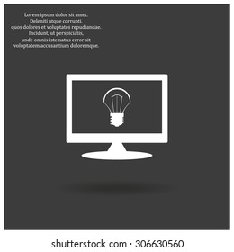 incandescent bulb. icon. vector design
