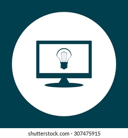 incandescent bulb. icon. vector design