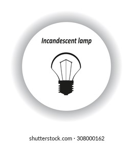 incandescent bulb. icon. vector design