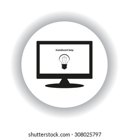 incandescent bulb. icon. vector design