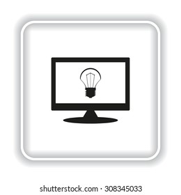 incandescent bulb. icon. vector design