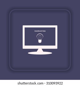 incandescent bulb. icon. vector design