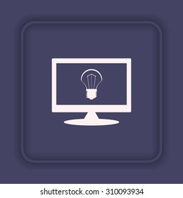 incandescent bulb. icon. vector design