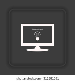 incandescent bulb. icon. vector design