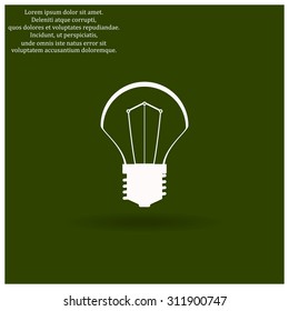 incandescent bulb. icon. vector design